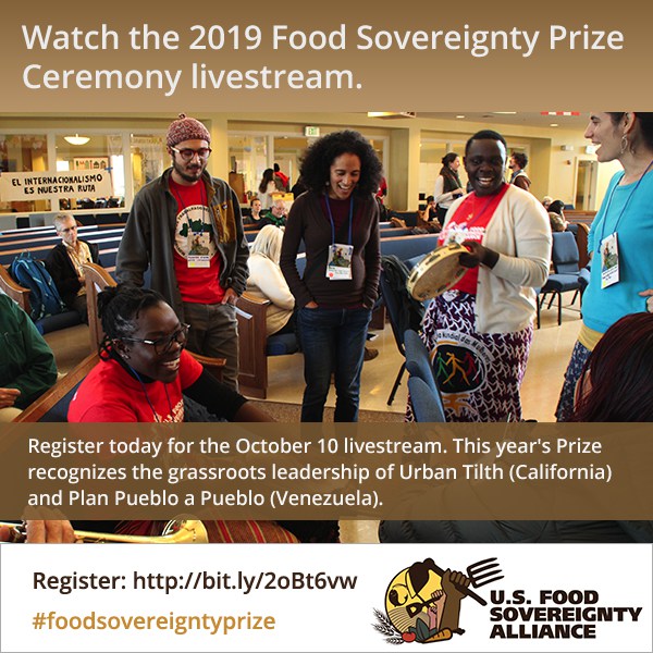 Urban Tilth Awarded the 2019 Food Sovereignty Prize!